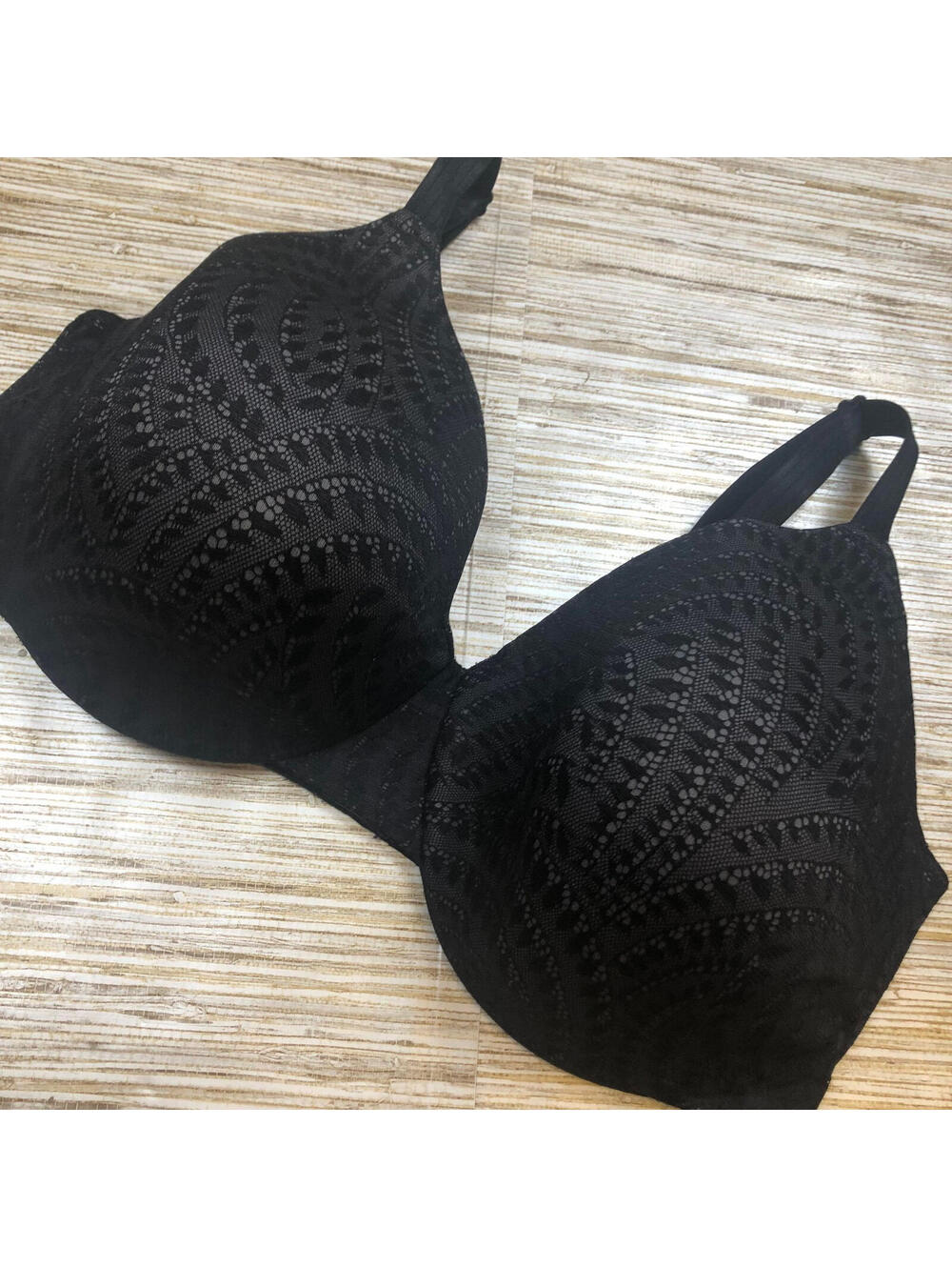 2223 Bali One Smooth U Smoothing & Concealing Contour Bra BLACK lace sz 36DD